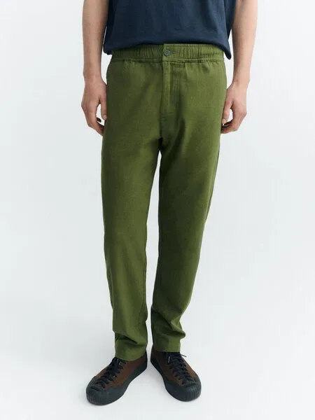 thinking mu thinking mu Chino Hose - Light Travel Pants - aus Bio-Baumwolle, Kentia green (grün), – Produktbild 1 von 3