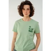 Kultgut Kultgut Artdesign - Biofair- Femin Shirt /More Humanity, Grün, – Produktbild 1 von 1