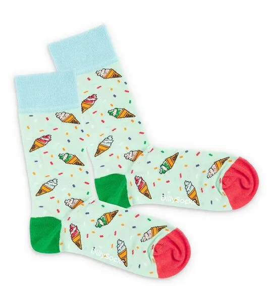 DillySocks DillySocks Socken Ice Cream Party aus Biobaumwoll-Mix, Mehrfarbig, – Produktbild 1 von 4