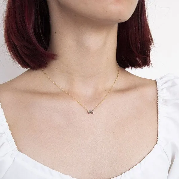 Eppi Eppi Cluster-Kette mit Salt and Pepper Diamanten Millie, Gelb, – Produktbild 3 von 3