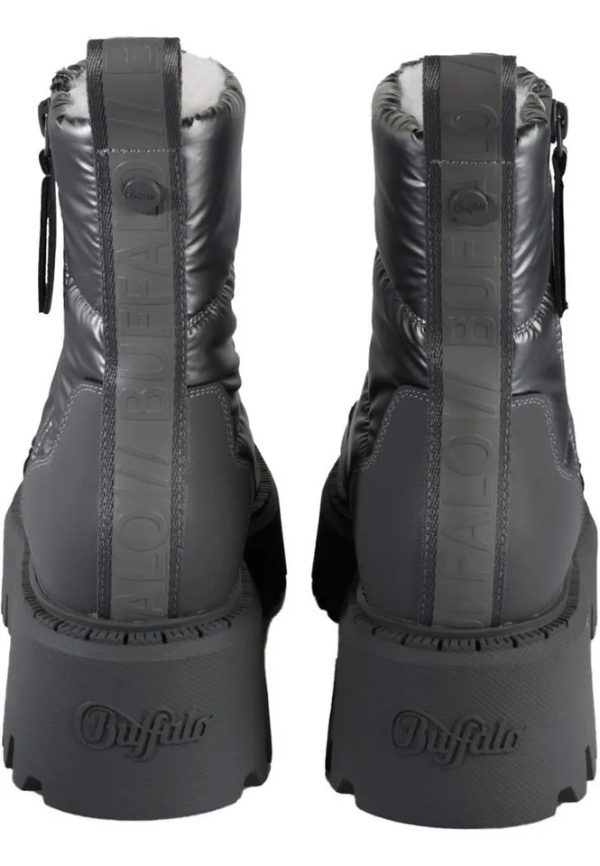 Buffalo Buffalo ASPEN PUFFER ZIP - VEGAN NYLON Winterstiefel, Grau, – Produktbild 2 von 5