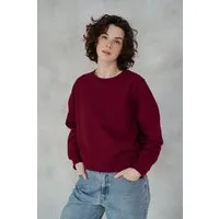 Kultgut Kultgut Goodness Sweater 100% Bio-Baumwolle - Ein schöner Allrounder im Boxistyle, Dunkelrot, – Produktbild 1 von 1