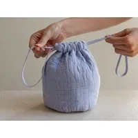 Yumeko Beutel Arch "Yumeko" aus Musselin-Baumwolle, Lavender blue, – Produktbild 1 von 1