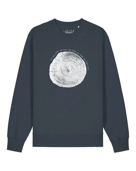 watapparel watapparel Sweatshirt Unisex Baumscheibe, India ink grey, – Produktbild 1 von 2