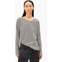 ARMEDANGELS ARMEDANGELS XIANAA STRIPES Damen Longsleeve aus Bio-Baumwolle, Black-oatmilk, – Produktbild 1 von 1