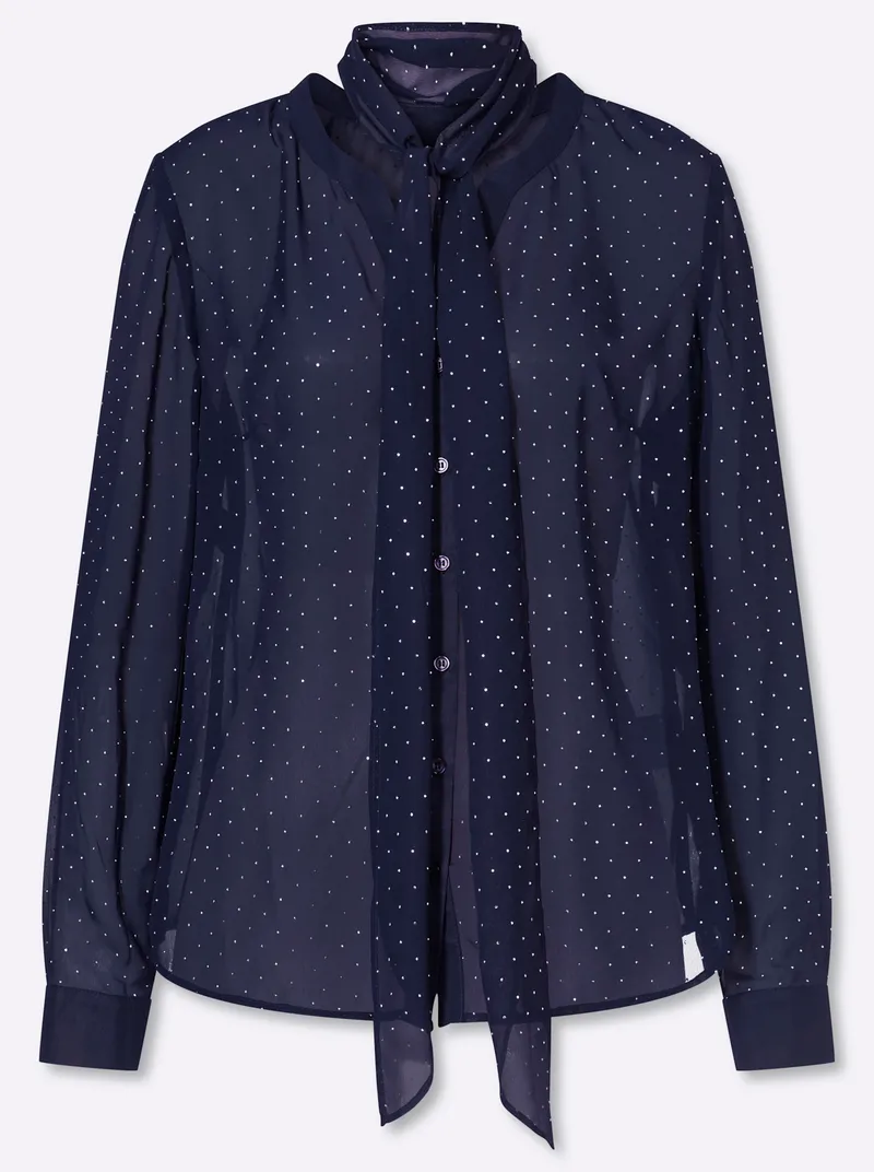 heine Georgettebluse marine, Marine, – Produktbild 1 von 1