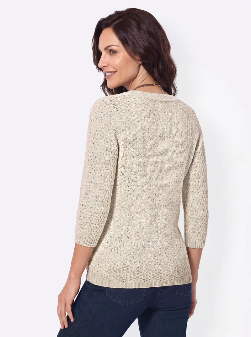 Witt Witt 3/4-Arm-Pullover champagner-meliert, Champagner-meliert, – Produktbild 2 von 2