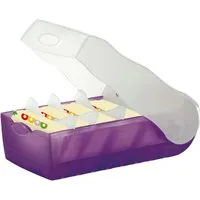 HAN HAN Karteikartenbox "CROCO" DIN A8 quer, mit 100 Karten, transluzent-lila – Produktbild 1 von 1