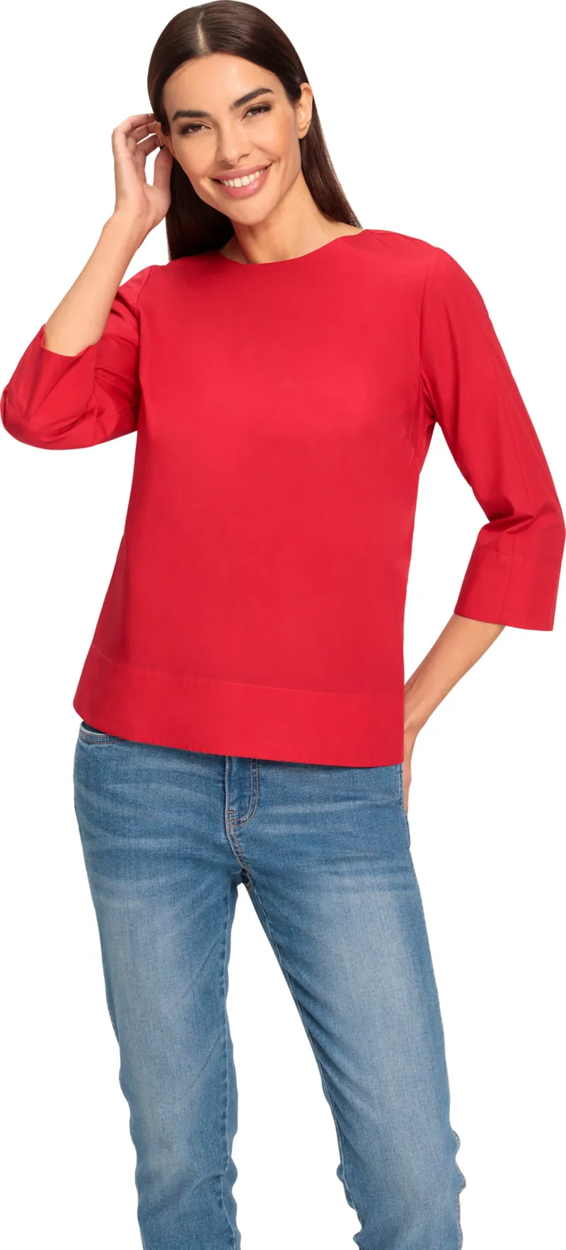 heine Baumwollbluse rot, Rot, – Produktbild 2 von 2