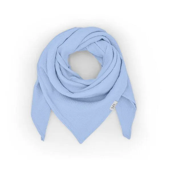 Hutch&Putch Hutch&Putch Musselin Halstuch - Dreieckstuch - Lätzchen - Schal für Baby (0-2 Jahre) aus 100% Bio-Baumwolle, Hellblau, – Produktbild 1 von 1