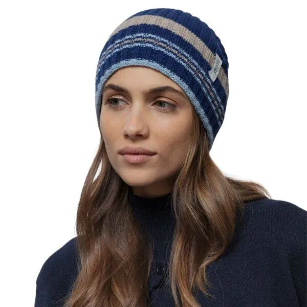 Rifò - Circular Fashion Made in Italy Rifò - Circular Fashion Made in Italy Mütze Mira aus recycelter Kaschmirwolle, Multicolor blue, – Produktbild 4 von 4