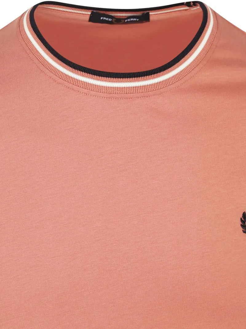 Fred Perry Fred Perry M1588 Twin Tipped T-Shirt Rosa - Größe M, Pink, – Produktbild 4 von 5