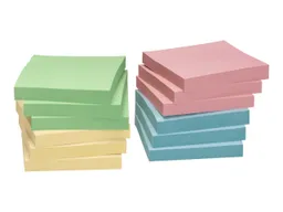 Info Haftnotizen, 75 x 75 mm, farbig sortiert, 12 Blöcke – Produktbild 1 von 1