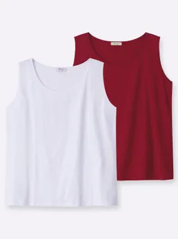 sheego Tanktop kirsche-weiß – Produktbild 1 von 1
