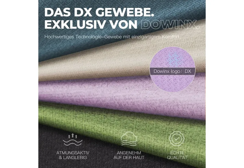 Dowinx Gaming-Stuhl Stoff mit Taschenfederkissen, Gaming Sessel mit Fußstütze, Ergonomischer Bürostuhl, Lila, – Produktbild 2 von 5