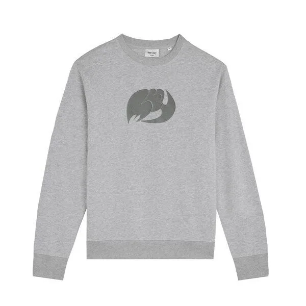 hey hey studios hey hey studios Herren Sweatshirt „3D Foam“ aus Bio-Baumwolle, Grau, – Produktbild 3 von 3