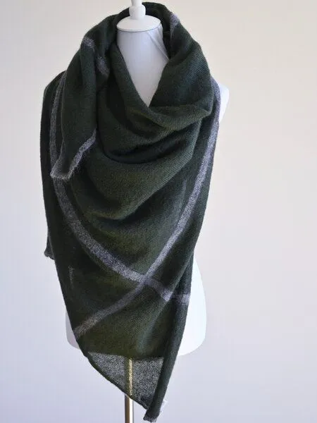 Susan's Fashion Susan's Fashion Plaid Patricia aus Biomohairwolle, Grün, – Produktbild 2 von 2