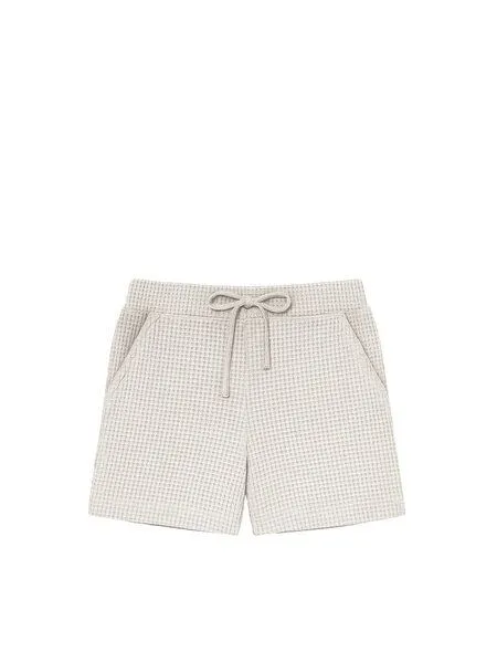 FUXBAU FUXBAU Frauen Waffelstrick Shorts, Beige, – Produktbild 3 von 4