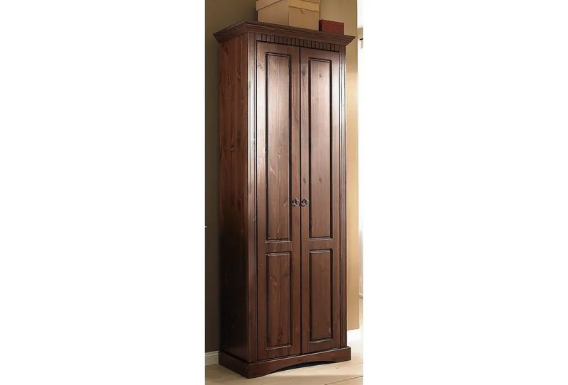 OTTO home Garderobenschrank Rustic, Dielenschrank, Dielenmöbel, Landhausstil (Made in Europe) aus massiver Kiefer, Breite 71 cm, mit Kassetenoptik, Braun, – Produktbild 7 von 8