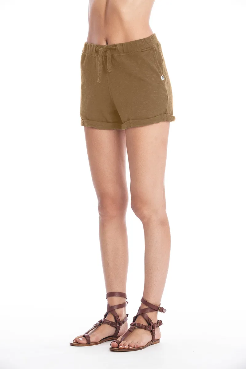 RAVENS VIEW IBIZA RAVENS VIEW IBIZA Damen vegan Mini Shorts Sunset Camel, Hellbraun, – Produktbild 1 von 1