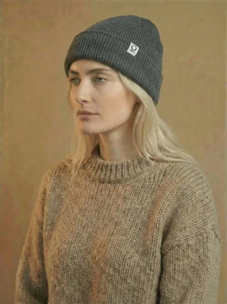 Yasu Gerippte Merino Mütze Ronin, Dark grey, – Produktbild 1 von 1