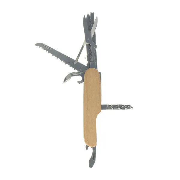 elasto elasto Taschenmesser aus Edelstahl - 12in1 Mulitool, Natur, – Produktbild 2 von 3