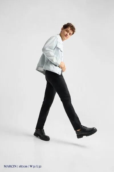 DAWN Herren Jeans DUSK Regular Straight DAWN Bio-Baumwolle, Black/black, – Produktbild 5 von 5