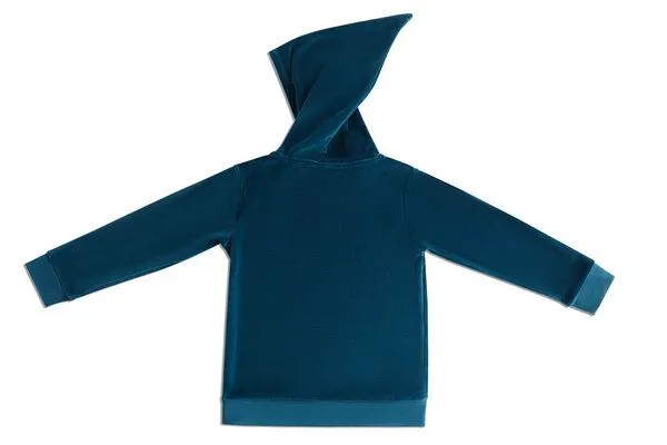 Leela Cotton Leela Cotton Nicky Kapuzenjacke Bio-Baumwolle, Donaublau, – Produktbild 3 von 3