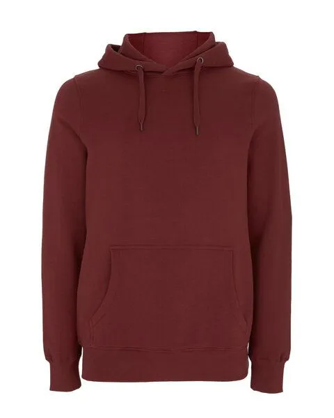 Earth Positive Earth Positive Unisex Pullover Hoody Kängurutasche Bio Baumwolle, Weinrot, – Produktbild 1 von 4