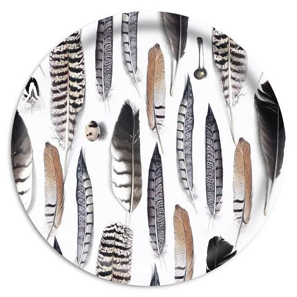 ÅRY HOME ÅRY HOME Tablett aus Birkenholz - Rund ø38cm, Feather white, – Produktbild 1 von 2
