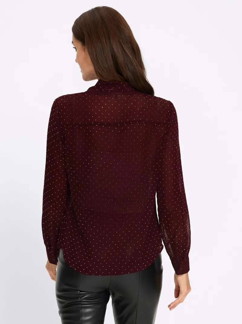 heine Georgettebluse burgund, Burgund, – Produktbild 2 von 2