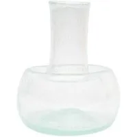 El Puente El Puente Bauchige Vase aus recyceltem Glas in Weiß | Fair Trade & Handmade aus Ägypten – Produktbild 1 von 1