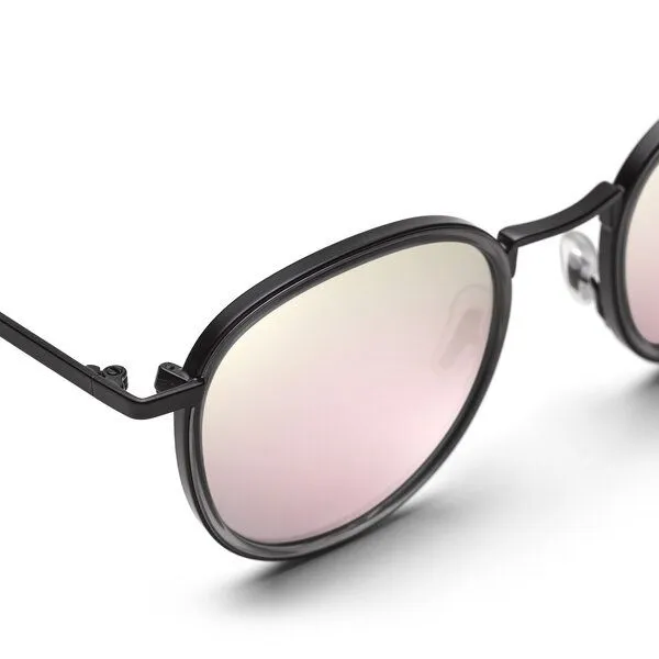 TAKE A SHOT TAKE A SHOT Runde Sonnenbrille aus Edelstahl mit ECO Acetate - Ada Kollektion, Grey, – Produktbild 4 von 4