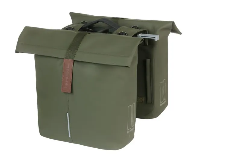 Basil Basil City Double Pannier Bag MIK 2.0 - 28-32 Liter Doppeltasche - Doppelpacktasche - veganes Leder wasserfester Rollverschluss inkl. MIK Adapterplatte – Produktbild 1 von 1