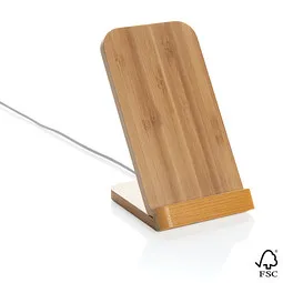 XD Collection XD Collection Zertifizierter kabelloser 5W-Ladeständer aus Bambus – Produktbild 1 von 1