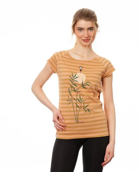 FellHerz FellHerz Damen T-Shirt Sunset Girl triple striped Bio Fair und Vegan – Produktbild 1 von 3