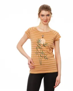 FellHerz FellHerz Damen T-Shirt Sunset Girl triple striped Bio Fair und Vegan – Produktbild 1 von 1