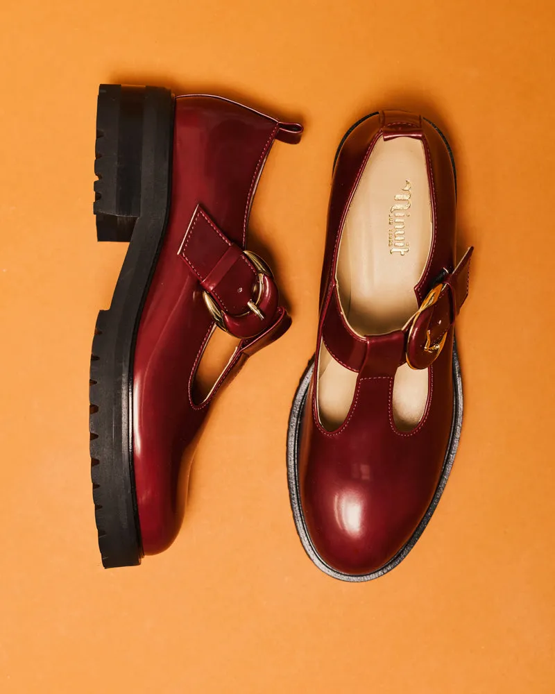 Minuit Sur Terre Minuit Sur Terre Damen vegan Schuhe Courtoise Rubinrot, Rot, – Produktbild 1 von 2