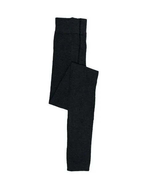 grödo grödo Damen Legging uni glatt gestrickt Bio Baumwolle mit Elasthan, Anthrazit, – Produktbild 2 von 2