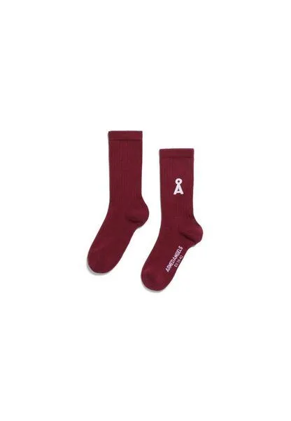 ARMEDANGELS ARMEDANGELS SAAMUS BOLD Unisex Socken aus Bio-Baumwoll-Mix, Velvet red, – Produktbild 4 von 4