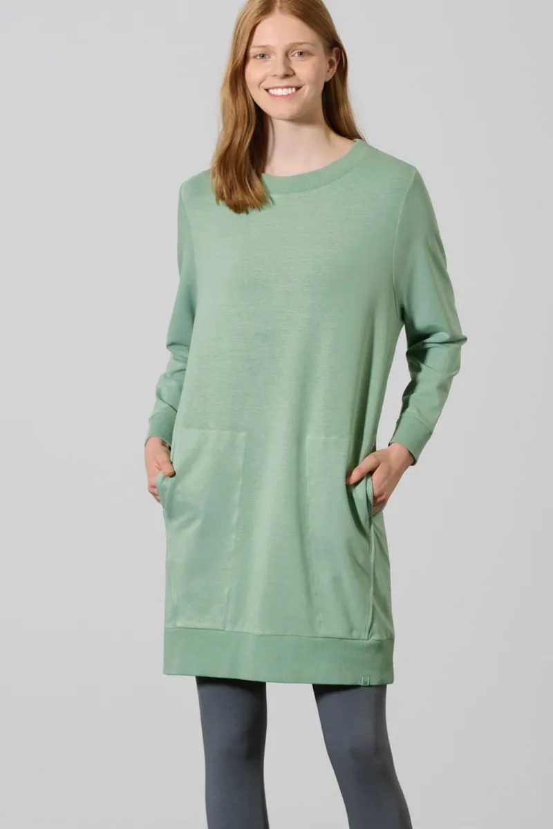 HempAge Hempage Damen vegan Sweatshirt Kleid Menta Grün, Grün, – Produktbild 2 von 2