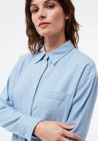 Givn Berlin Givn Berlin Hemdbluse GBELIDA in langer Passform, Light blue, – Produktbild 3 von 4