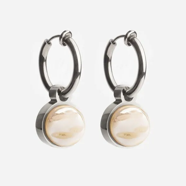 ALEXASCHA ALEXASCHA Silber Clip Creolen mit Anhänger | Mix & Match, Silver, – Produktbild 2 von 8
