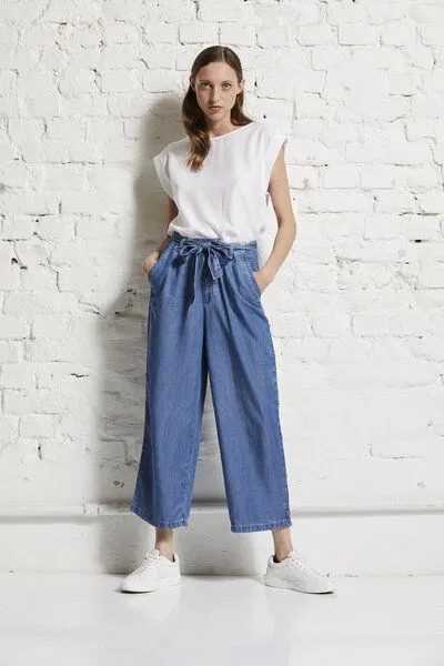 Wunderwerk Wunderwerk Damen Hose aus Lyocell "TENCEL denim culotte", Blue, – Produktbild 2 von 3