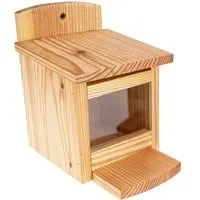 ReineNatur ReineNatur Eichhörnchen Futterhaus – Futterkasten – Lärchenholz-Gr.L:25 cmxB:18cmxH:25 cm – Produktbild 1 von 1