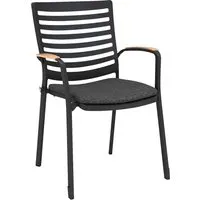 Gartenstuhl "Portals" inkl. Sitzkissen, schwarz – Produktbild 1 von 1