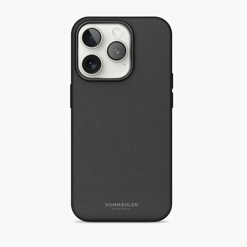 VONMÄHLEN VONMÄHLEN Like Leather Case - Schutzhülle, MagSafe kompatibel iPhone 16 Pro Max, Black – Produktbild 1 von 1