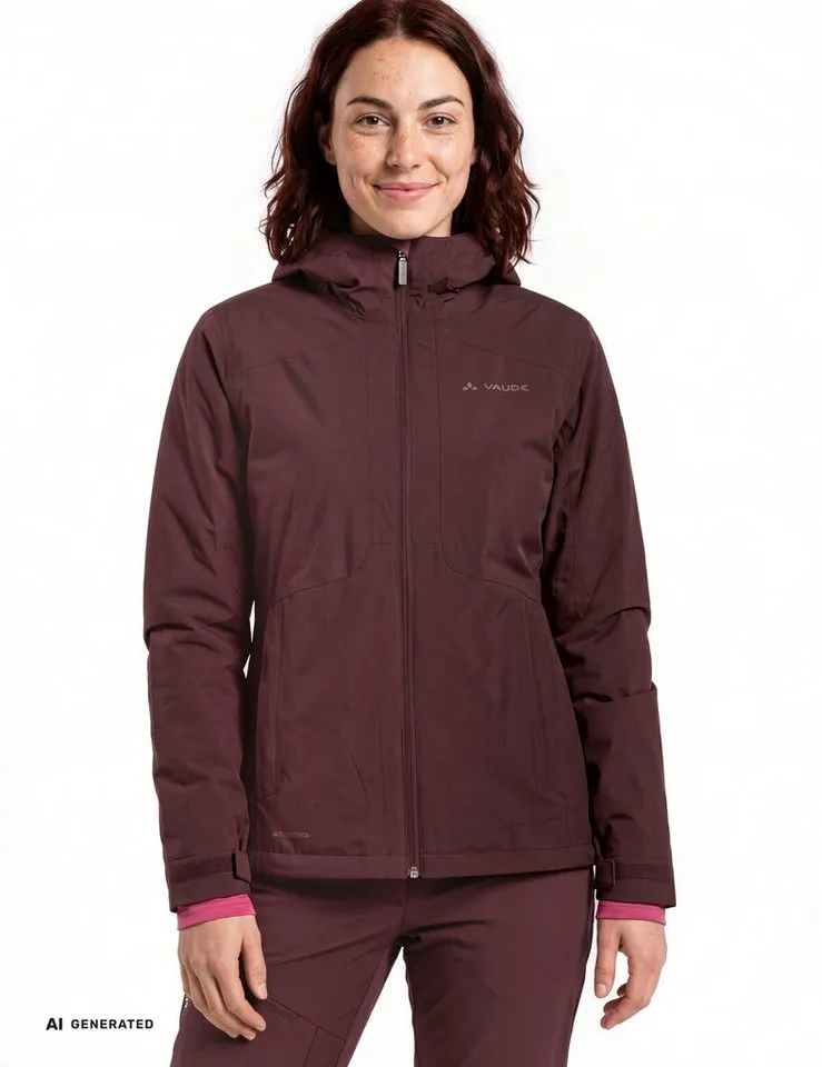 Vaude Vaude Outdoorjacke SE Women's Morkon Wool-lined Jacket (1-St) wind- und wasserdichte Jacke mit Wollfutter, Schwarz, – Produktbild 2 von 4