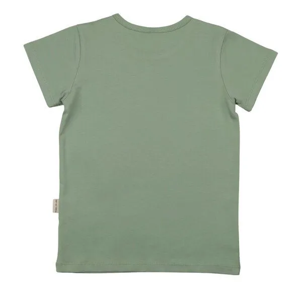 Walkiddy Walkiddy T-Shirt Grün Kirschen-Frontprint Bio-Baumwolle GOTS – Produktbild 3 von 3