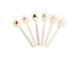 RICE RICE Kaffeelöffel Teelöffel-Set Favorite Hearts, 6-teilig, 14,5 cm, Melamin BPA-frei – Produktbild 1 von 1